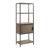 3-Shelf Bookcase with Storage Cabinet