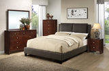 California King Size Bed Faux Leather Upholstered