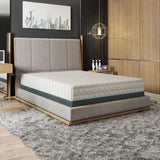 12" Split Top Queen Copper Memory Foam Mattress Bed Tech