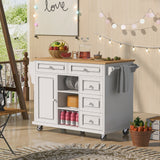 Kitchen cart rolling mobile island with storage