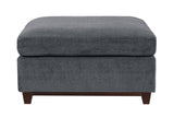 Ash Grey Chenille Fabric Sectional Couch