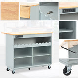 Kitchen Island with Drop Leaf