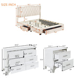 Queen 4-Piece Bedroom Set Upholstered Bed