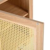 64.4" Rattan TV Stand for 65/70 inch TV Living Room Storage Console Entertainment Center
