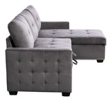 Reversible Sectional Storage Sleeper Sofa Bed