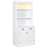 Modern Bookcase with 2 Doors and 1 Drawer Storage