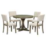 5-Piece Retro Round Dining Table Set