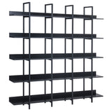5 Tier Bookcase Open Bookshelf, Vintage Industrial Style