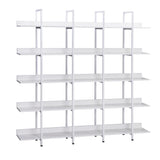 5 Tier Bookcase Home Office Open Bookshelf, Vintage Industrial Style