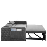 Modern Convertible Sofa Bed with 2 Detachable Arm Pockets