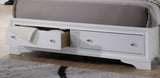 King Size Storage Bed in White