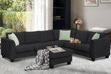 Black  Sectional Sofa Couch