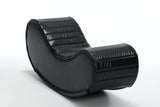 Rocking Leisure chair for back stretching - bench, Relax Yoga Chaise Leather Curved Sofa