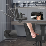 Black Lumbar Support Black gaming chair