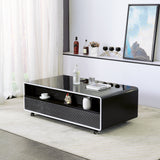 Black Smart Coffee Table Fridge