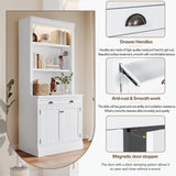 Modern Bookcase with 2 Doors and 1 Drawer Storage