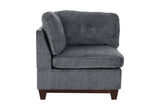 Grey Chenille Fabric Modular Sectional Couch