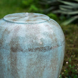 Antique Blue Heavy Outdoor Cement Fountain Antique Blue - Urn Design Water feature For Home Garden, Lawn, Deck & Patio