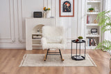 White Rocking Chair Solid Wood Legs