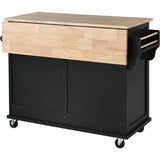 Kitchen Island Cart Concealed sliding barn door adjustable height