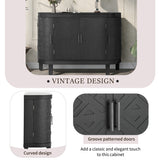 Cabinet with Antique Pattern Doors for Hallway, Entryway, Living Room, Bedroom