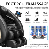 Massage Chair Bluetooth Connection and Speaker Recliner with Zero Gravity with Full Body Air Pressure