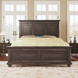 King Traditional Town and Country Style Pinewood Vintage Bed