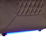 Recliner with USB Charging Port and Hidden Arm Storage 2 Cup Holders Design and 360° Swivel Tray