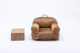 Kid's Bean Bag Chair Velvet Fabric Memory Sponge Stuffed