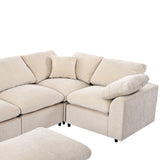 Sectional Sofa with Ottoman L Shaped Corner Sectional