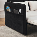 Modern Convertible Sofa Bed w/2 Removable Armrests w/USB Power Port