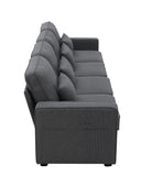 4-Seater Modern Linen Fabric Sofa with Armrest Pockets