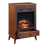Fireplace in Walnut Finish