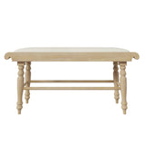 6-peice Dining Set with Turned Legs, Kitchen Table Set with Upholstered Dining Chairs
