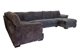 Grey 3 Seater with Corner Right Arm Facing