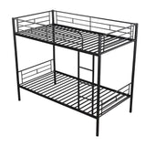 Twin Over Twin Metal Bunk Bed (Black)