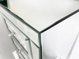 Silver Mirrored Nightstand