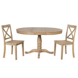 Modern Dining Table Set for 4, Round Table