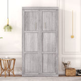 Gray Twin Size Murphy Bed that Transforms into a Cabinet