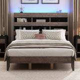 Queen 3 Piece Bedroom Set Mid Century Modern Style Frame