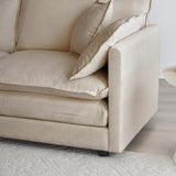 Sectional Sofa w/Reversible Footrest, 5-Seater Convertible Corner Couch with 2 Ottomans