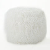 White Glam Faux Fur 5 Foot Bean Bag