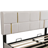 Queen 2-Piece Bedroom Set Upholstered Platform Bed with Hydraulic Storage