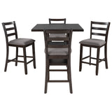 5-Piece Wooden Counter Height Dining Set
