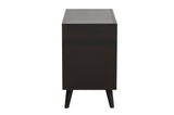 Stylish Two-Tone Finish Bedroom Nightstand Walnut Veneer