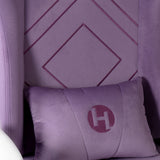 Purple Velvet Memory Foam Gaming Chair