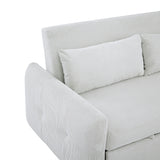 Pull-out Sofa Bed Convertible Couch 2 Seat Loveseat Sofa Modern Sleeper Sofa with USB Ports