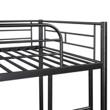 Twin Over Twin Metal Bunk Bed (Black)