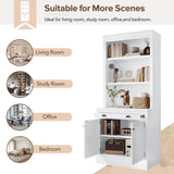 Modern Bookcase with 2 Doors and 1 Drawer Storage