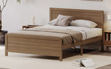 Wood Platform Bed Frame with Headboard